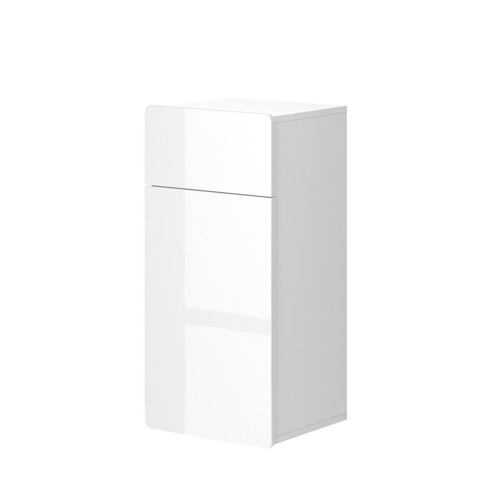 MIDISCHRANK Izan Weiß 36.6 x 76.6 cm mit Schublade und Tür - Weiß, Holzwerkstoff (36.6/76.6/32.8cm) - Vicco