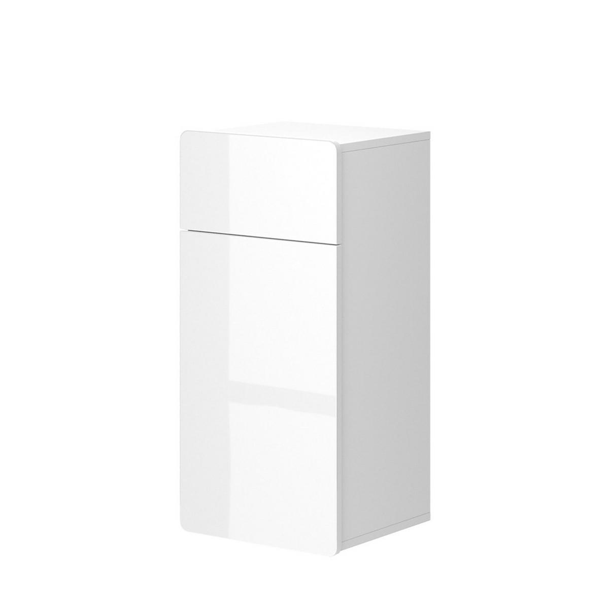 MIDISCHRANK Izan Weiß 36.6 x 76.6 cm mit Schublade und Tür - Weiß, Holzwerkstoff (36.6/76.6/32.8cm) - Vicco