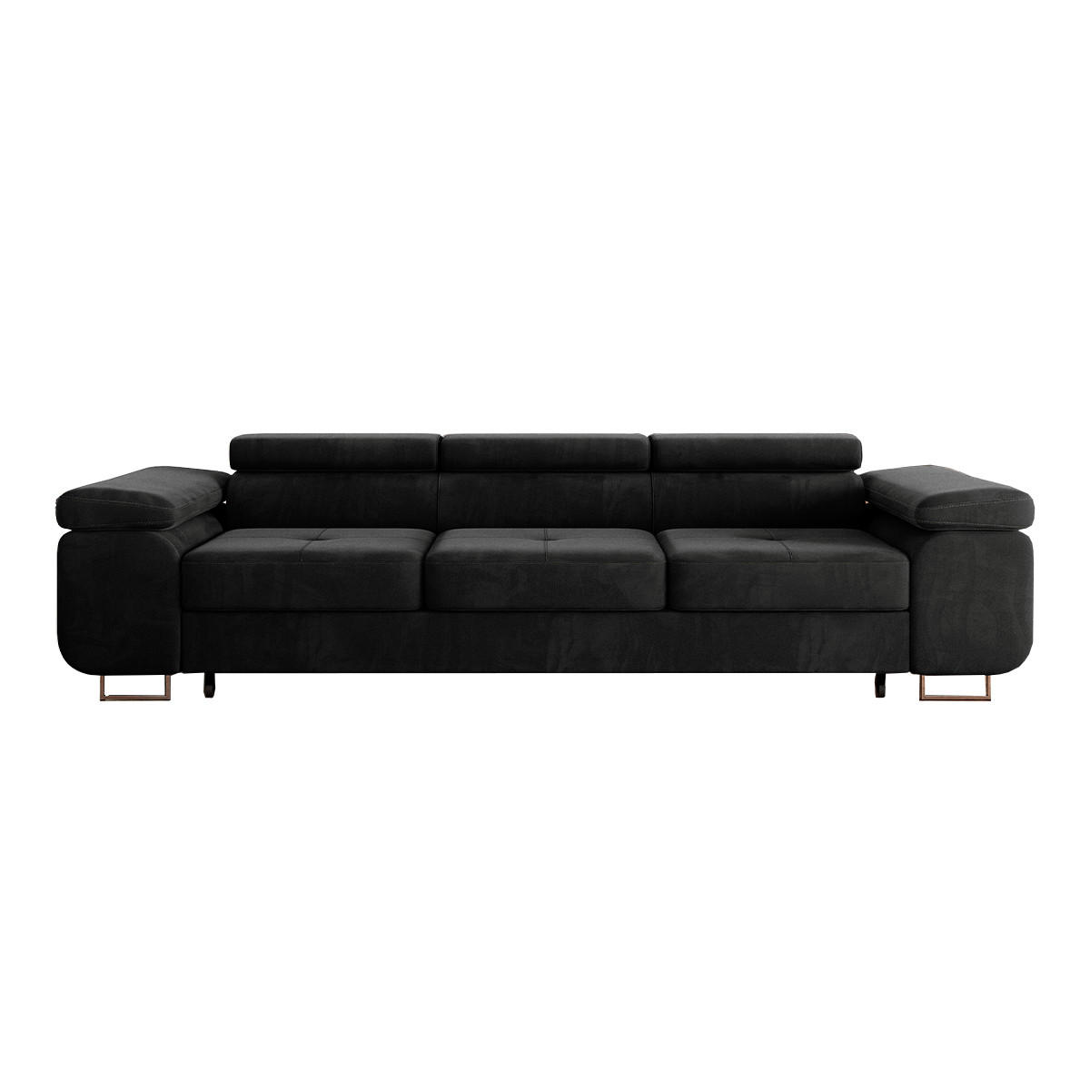 SCHLAFSOFA Wilson 3 Sitzplätze Schwarz - Schwarz, Holzwerkstoff (275/69/100cm) - Petits-meubles
