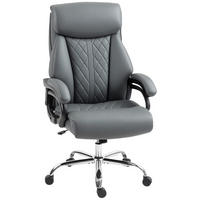 CHEFSESSEL aus PU-Leder Anthrazitgrau - Anthrazit, Leder (68/123/71cm) - HOMCOM