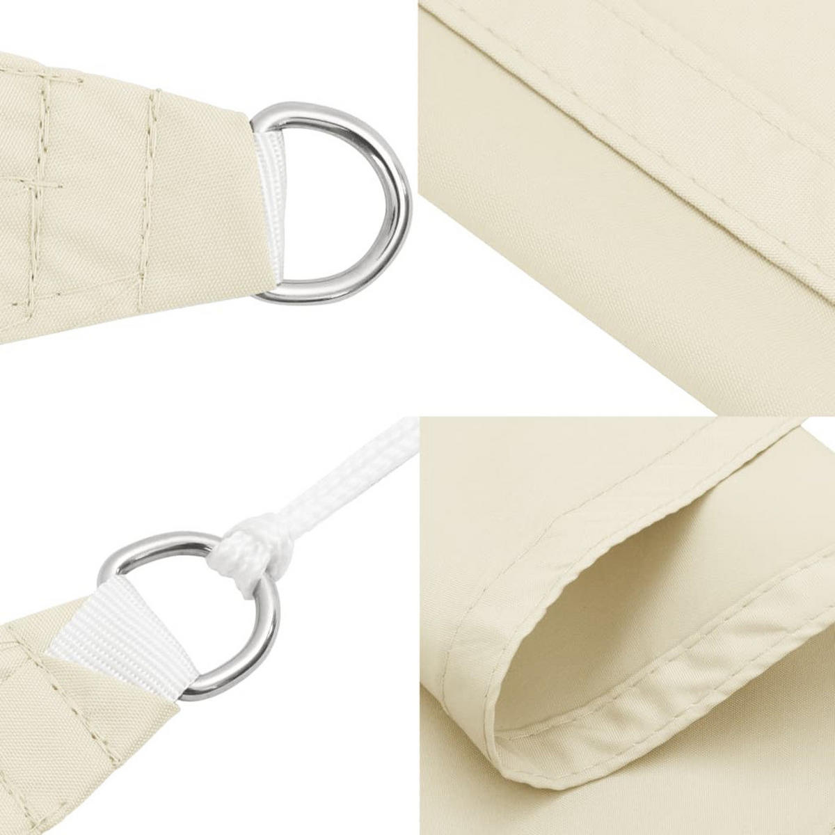 SONNENSEGEL OXFORD-GEWEBE QUADRATISCH 2X2 M CREME - Creme, Textil (200/200cm) - vidaXL