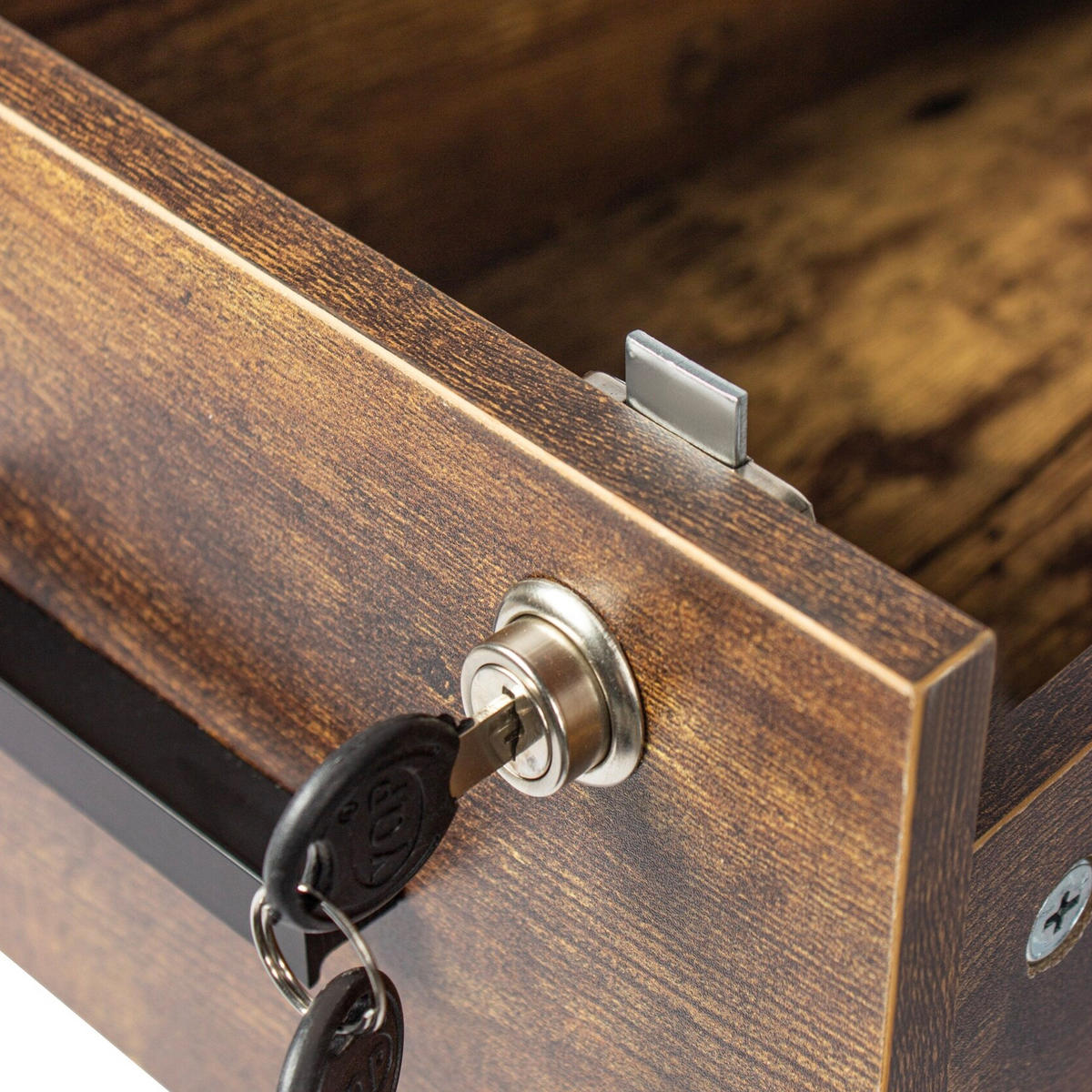 ROLLCONTAINER - Schwarz/Braun, Holzwerkstoff/Kunststoff (60/57/40cm) - Relaxdays