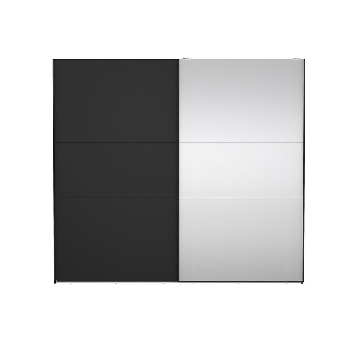 SCHIEBETÜRENSCHRANK, Como, Schwarz, Holzwerkstoff, 244 x 67 x 221 cm - Schwarz, Holzwerkstoff (244/221/67cm) - ebuy24