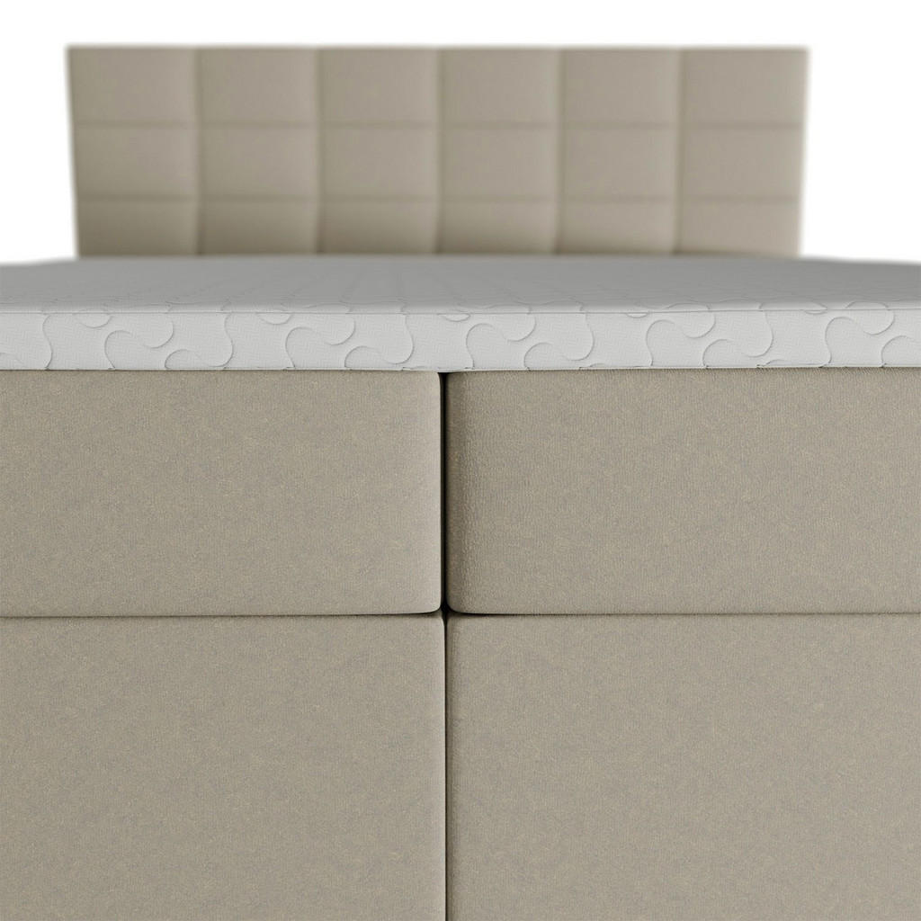 Thumbnail - Juskys Boxbett, Beige, Textil, 180x200 cm, Schlafzimmer, Betten, Boxspringbetten