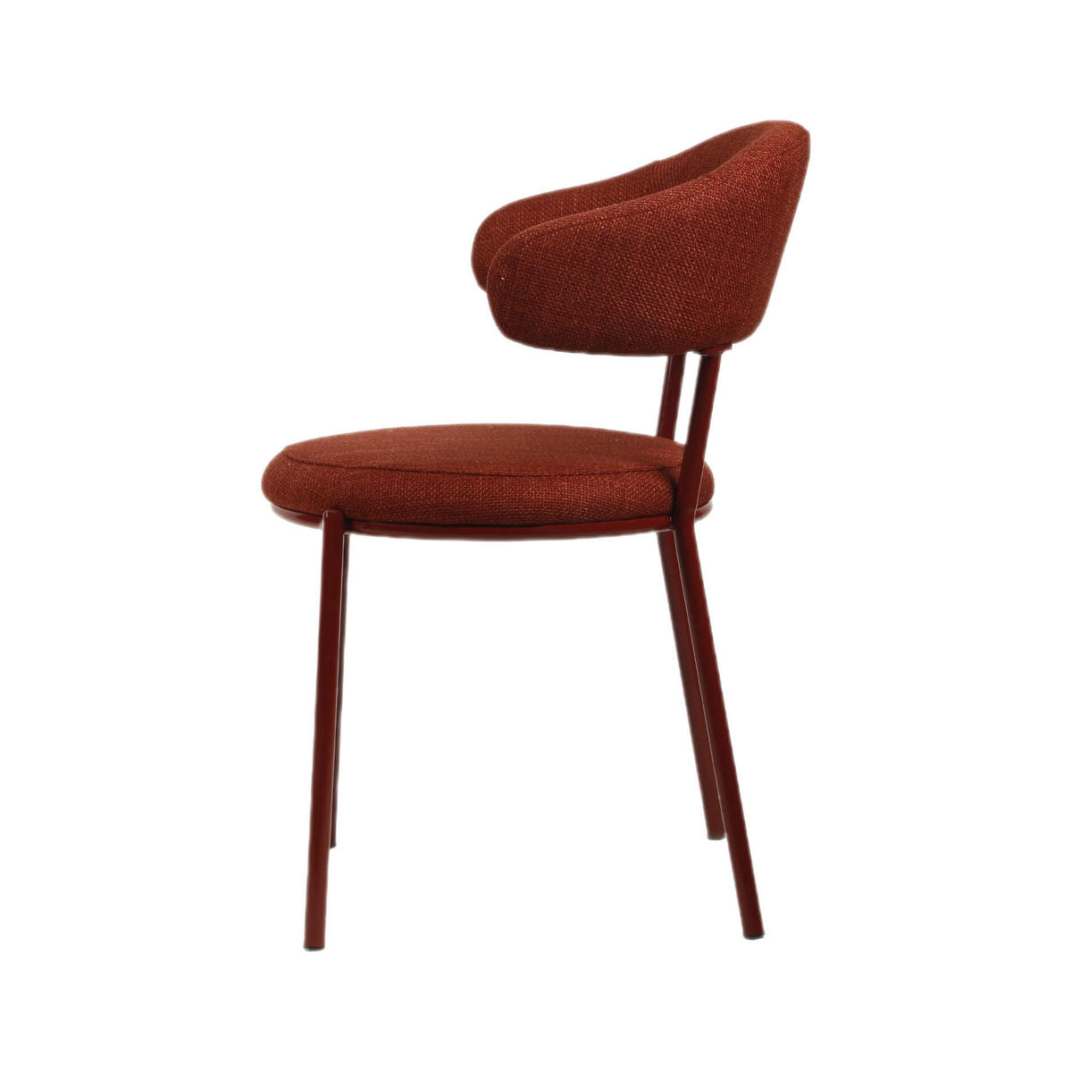 STÜHLE 2er Set Rot 57,5/47,5/80,5 cm - Rot, Textil (47.5/80.5/57.5cm) - Mobili Rebecca