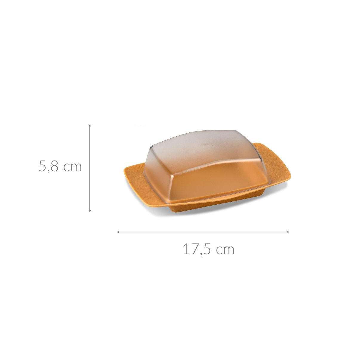 BUTTERDOSE Rio Nature wood 12,1/17,5/5,8 cm - Braun, Kunststoff (17.5/5.8/12.1cm) - KOZIOL