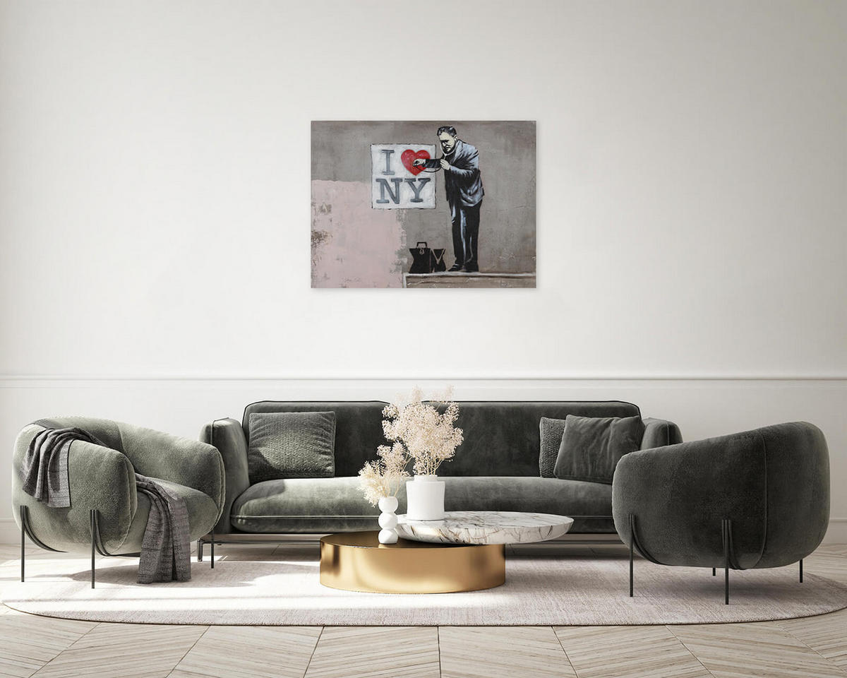 ACRYLBILD HANDGEMALT 100/75 cm - Beige, Holz/Textil (100/75cm) - KUNSTLOFT