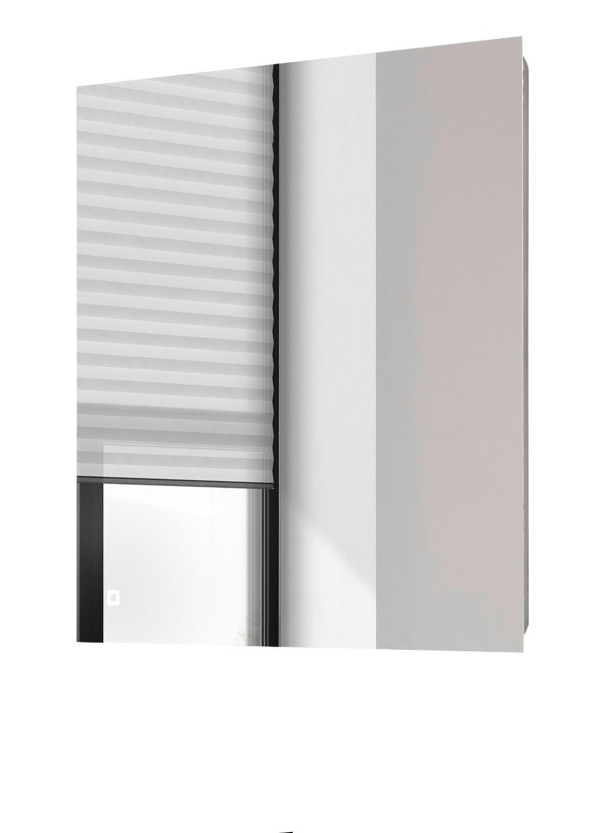 BADSPIEGEL mit LED Beleuchtung und Touchschalter 80 cm - Weiß, Glas (80/65/3cm) - Furn.Design