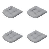 SITZKISSEN Best deal - Grau - 46/46/6 cm - 4er-Set - Grau, Textil (46/6/46cm) - Madison