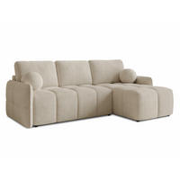 ECKSOFA Nubo - Beige/Schwarz, Holz/Kunststoff (218/150cm) - Sofnet