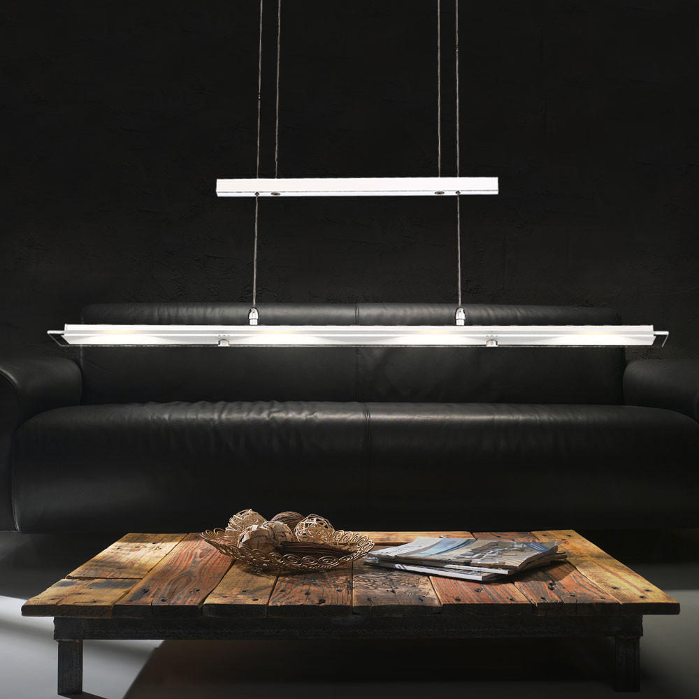 LED HÄNGELEUCHTE Janick Silber - Silberfarben, Glas (80/9/165cm) - Globo Lighting