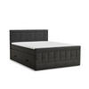 BOXSPRINGBETT Caya 200/200 cm, in Graphit, Bettkasten, Matratze, Topper - Schwarz/Graphitfarben, Holz/Holzwerkstoff (200/200cm) - Maison de Reve