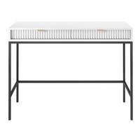 KONSOLENTISCH Vellore Weiß 104 cm - Goldfarben/Schwarz, Holzwerkstoff/Metall (50/104/77cm) - Selsey