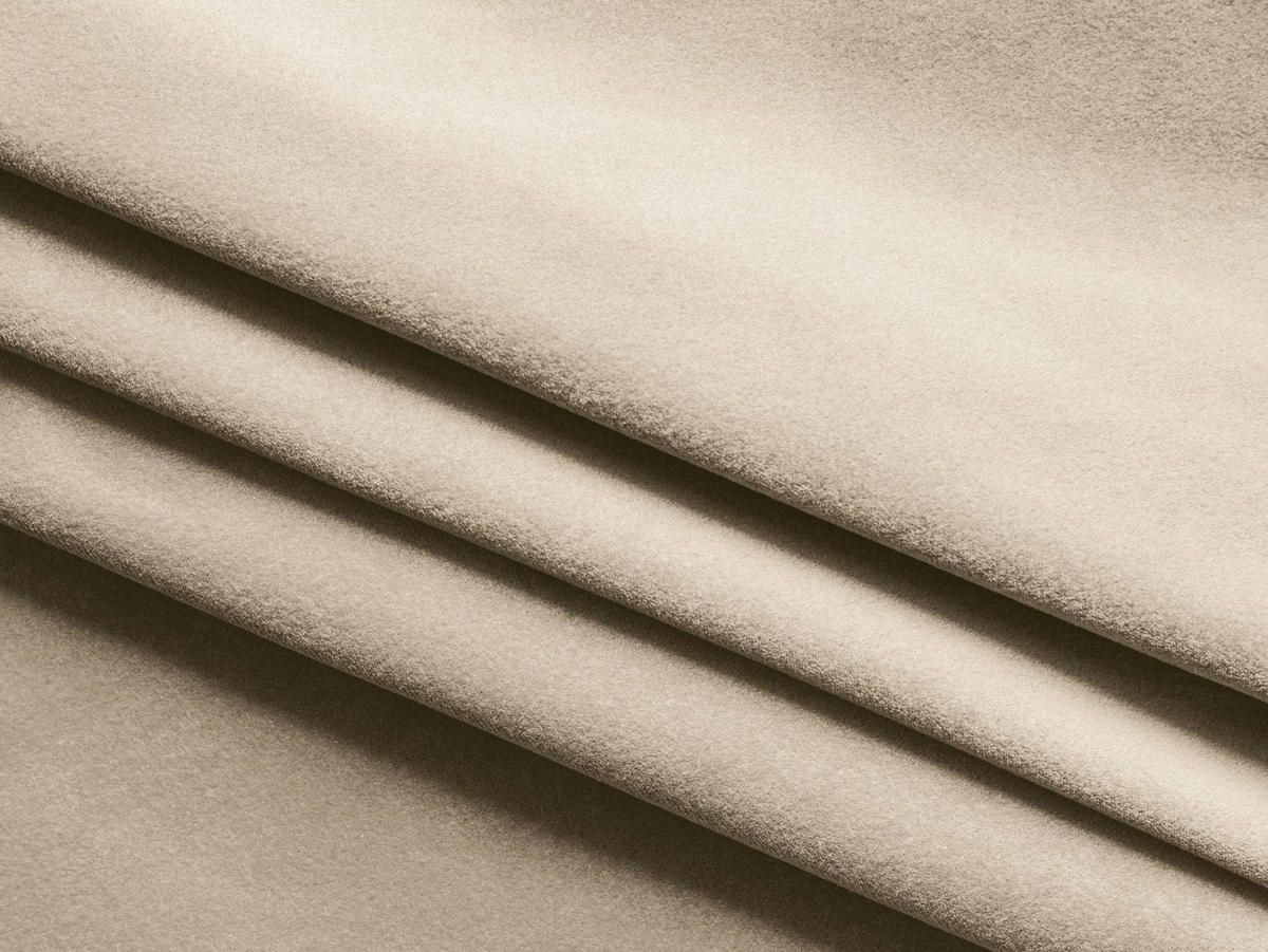 3-SITZER SOFA mit Schlaffunktion Samt Stoff Beige - Beige/Creme, Kunststoff/Textil (238/82/105cm) - Makamii
