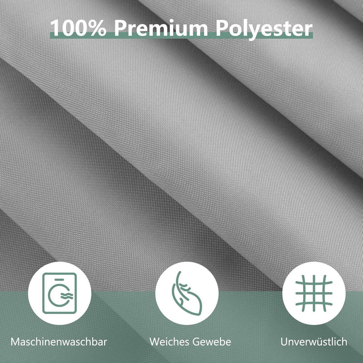 DUSCHVORHANG 180 x 220 cm Grau Wasserabweisend Anti-Schimmel - Grau, Textil (180/220cm)