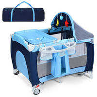 REISEBETT faltbar blau - Blau, Textil - COSTWAY