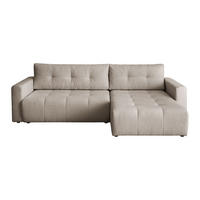 ECKSOFA WALONGO mit Schlaffunktion, Beige - Beige, Textil (261/143cm) - Fedve