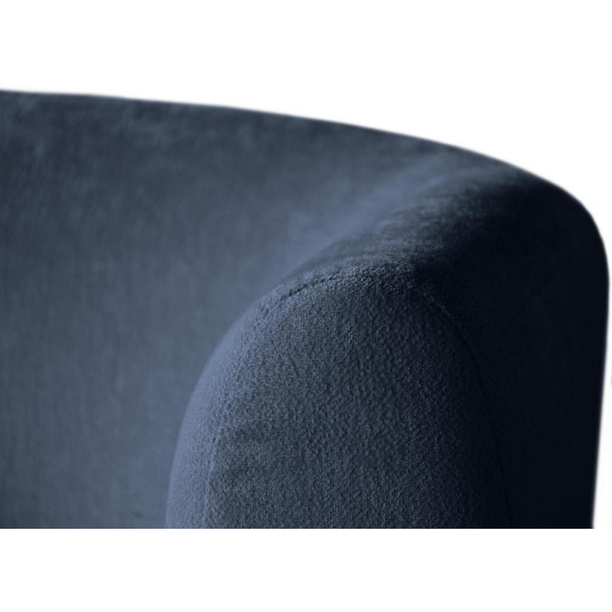 2-SITZER SOFA Nori dunkelblau velour - Schwarz/Dunkelblau, Kunststoff/Textil (150/68/72cm) - Beautysofa