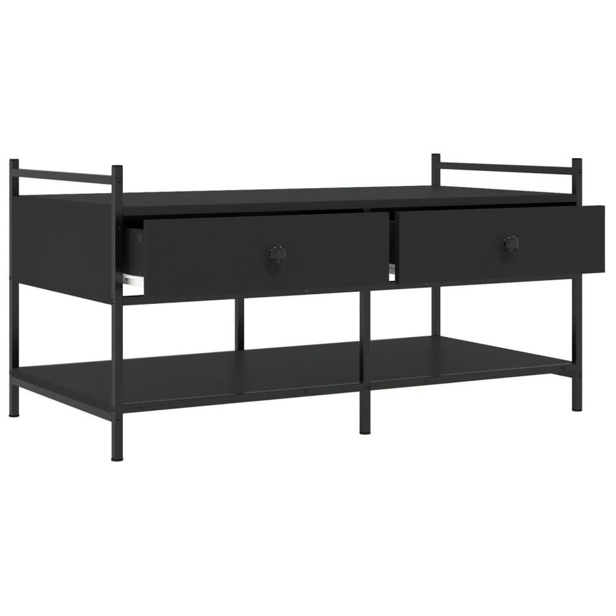 COUCHTISCH Schwarz 99x50x50 cm Holzwerkstoff - Schwarz, Holzwerkstoff (50/99/50cm) - furnicato