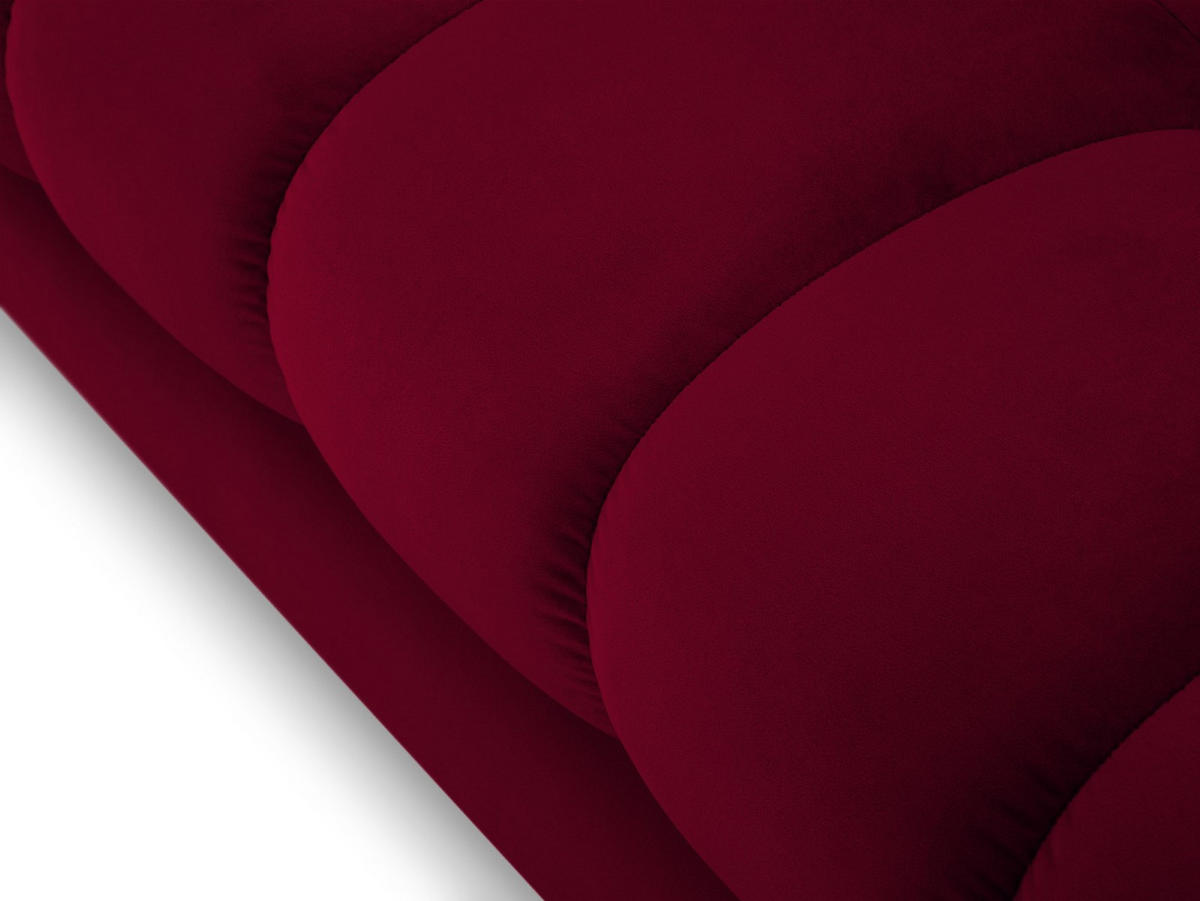 CHAISELONGUE rechts Mamaia aus Samt rot - Rot, Textil (102/75/185cm) - Micadoni
