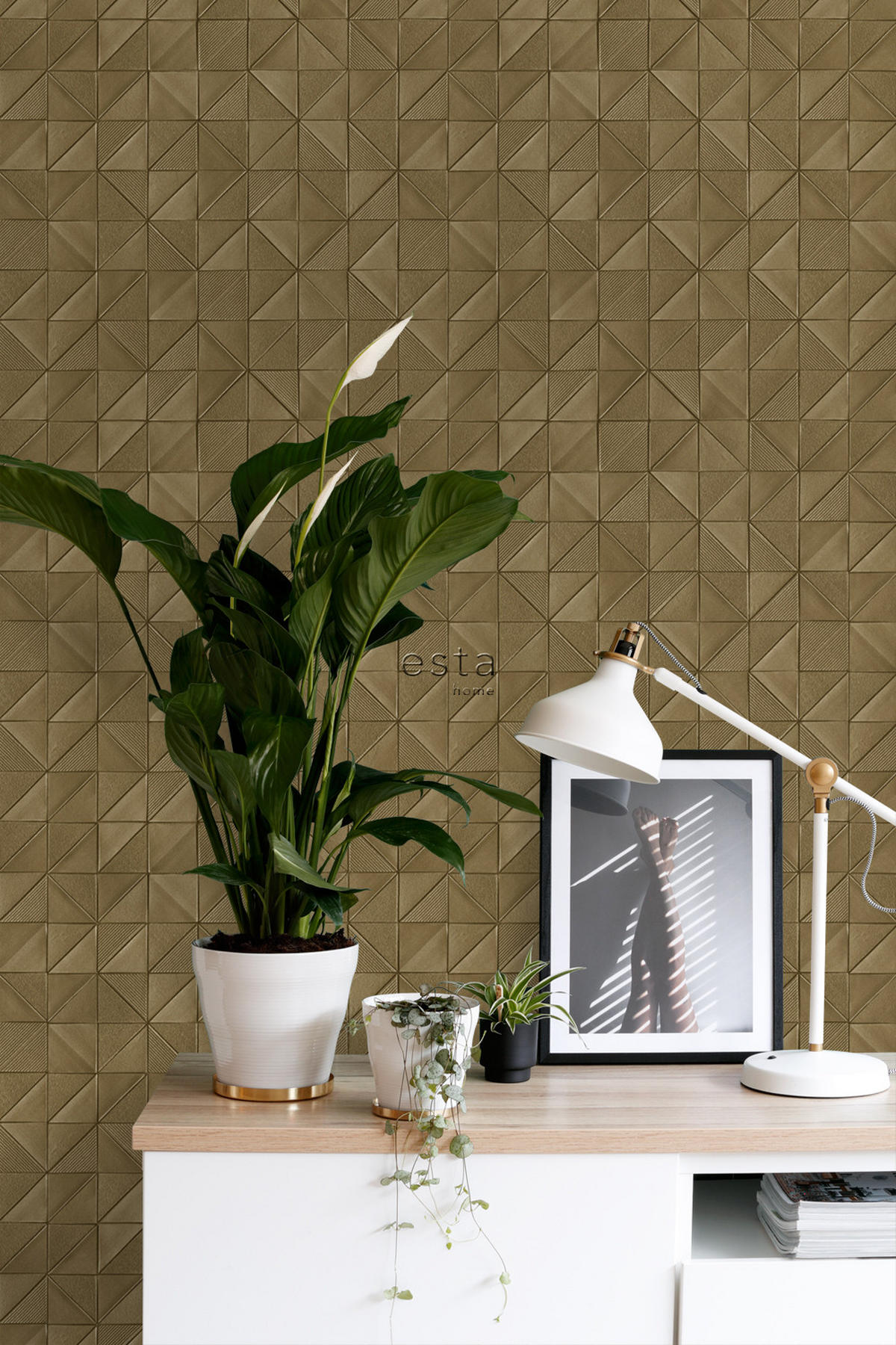 TAPETE 3D-Muster 50 x 900 cm - Braun, Papier (50/900cm) - ESTAhome