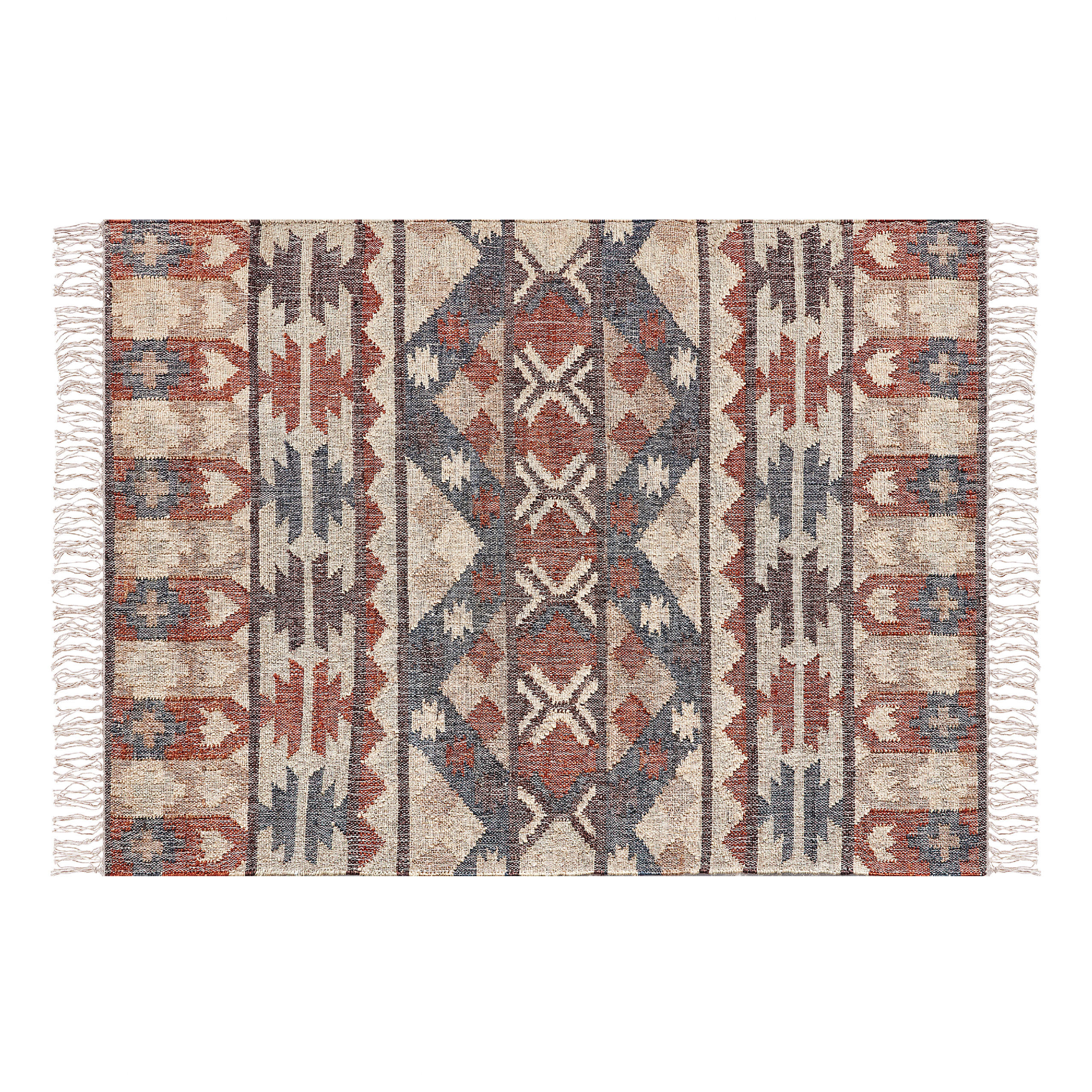 TEPPICH geflochten Kalfa 200/140 cm - Multicolor, Naturmaterialien (140/200cm) - Beliani