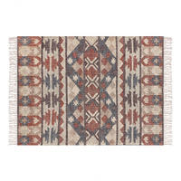 TEPPICH geflochten Kalfa 200/140 cm - Multicolor, Naturmaterialen (140/200cm) - Beliani