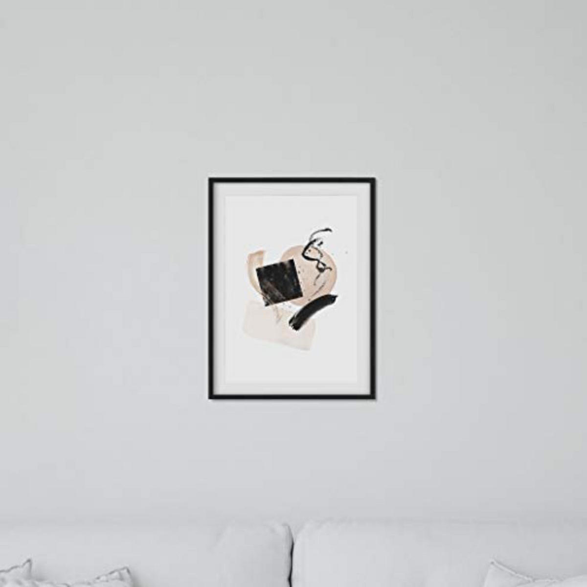 POSTER Set mit 4 Abstrakte Formen und Figuren Braun A3 Rahmenlos - Klar, Papier (29.7/3cm) - Nacnic