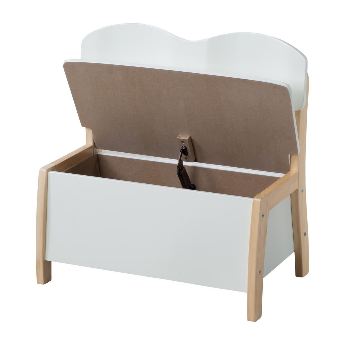 KINDERTRUHENBANK - Naturfarben/Weiß, Holzwerkstoff (61.5/61.5/33.5cm) - Roba
