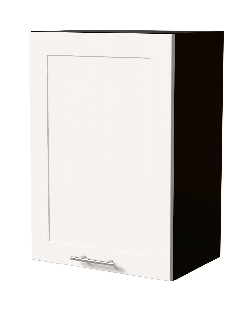 HÄNGESCHRANK Oslo W2/50 Schwarz / Weiß Matt 50 / 32,5 / 72cm - Schwarz/Weiß, Holz/Holzwerkstoff (50/72/32.5cm) - Feldmann-Wohnen