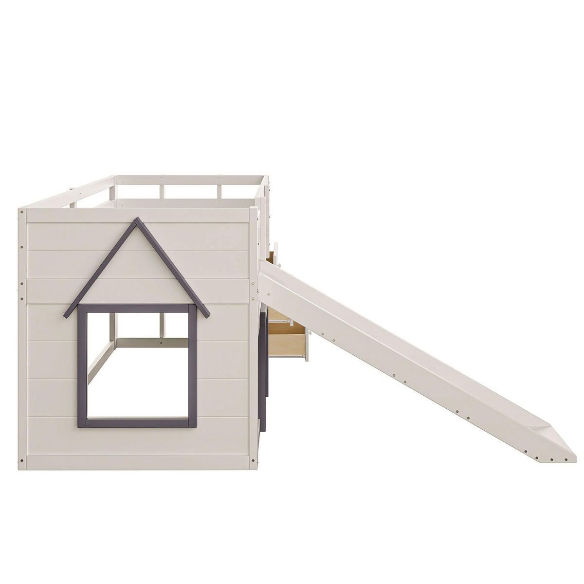 HOCHBETT 90/200 cm Creme - Creme, Holz - Raumix