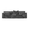 MODULSOFA SEPHI Anthrazit Cord - Anthrazit/Schwarz, Kunststoff/Textil (375/62/109cm) - KAWOLA
