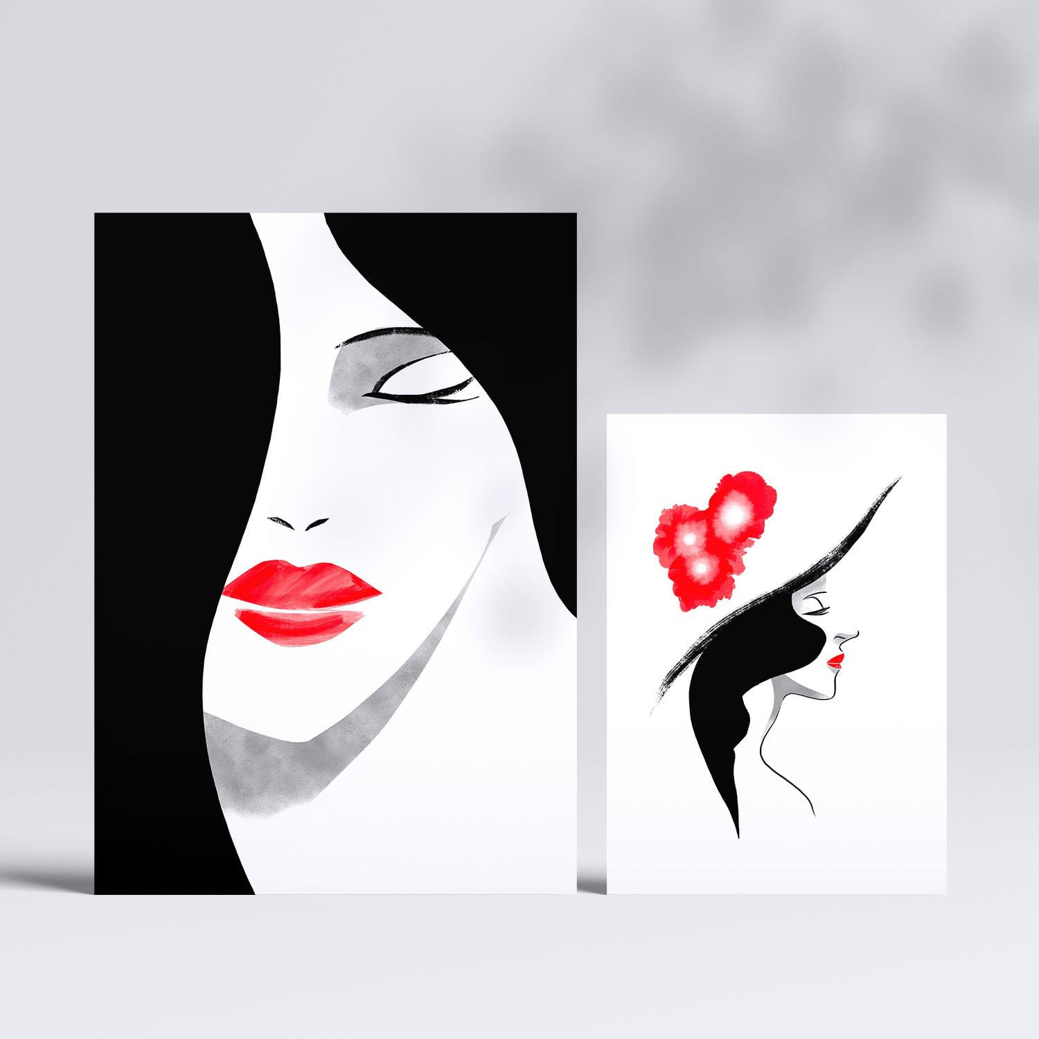 POSTER Set Mit 6 Stiftungs Schönheit In Weibliche Zusammenfassung A3 & A4 Rahmenlos - Klar, Papier (29/3cm) - Nacnic