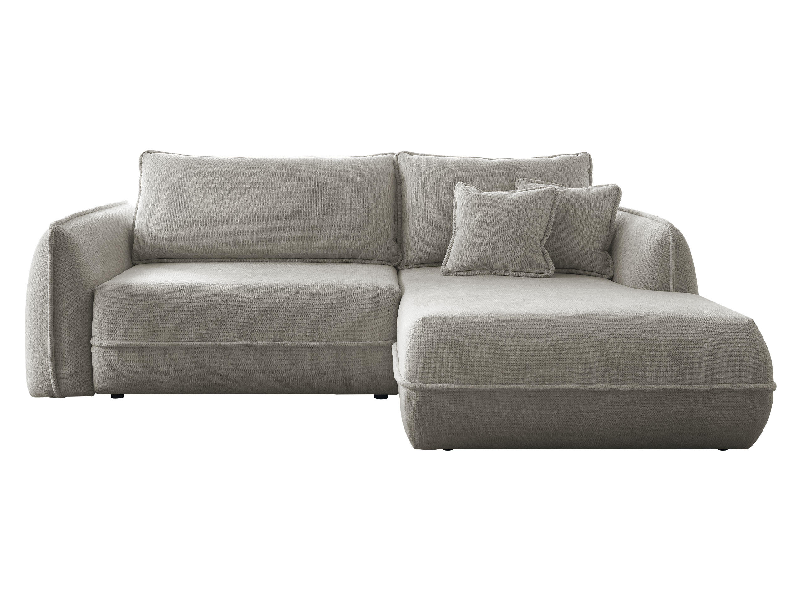 ECKSOFA Moho, Seite: Rechts - Hellgrau/Schwarz, Holz/Kunststoff (254/162cm) - MIRJAN24