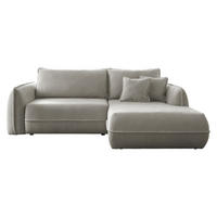 ECKSOFA Moho, Seite: Rechts - Hellgrau/Schwarz, Holz/Kunststoff (254/162cm) - MIRJAN24