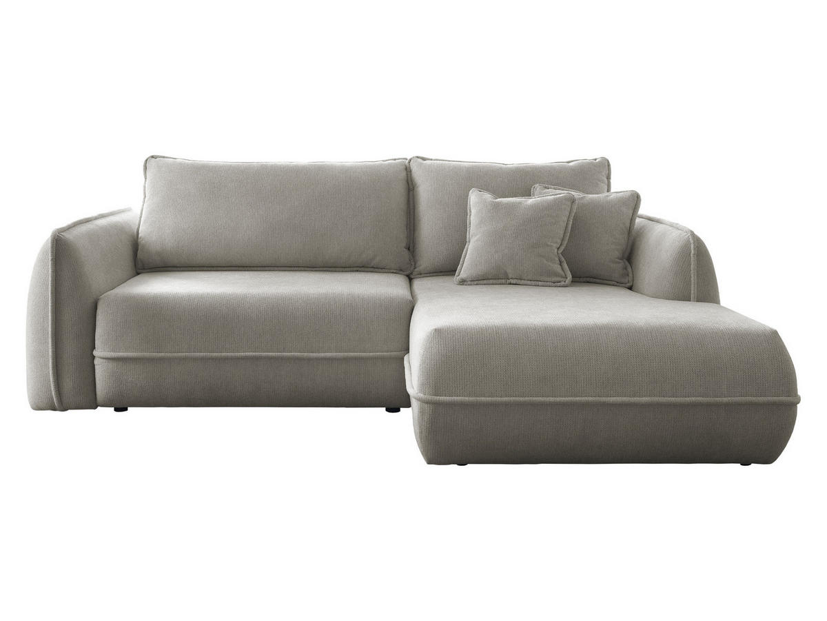 ECKSOFA Moho, Seite: Rechts - Hellgrau/Schwarz, Holz/Kunststoff (254/162cm) - MIRJAN24