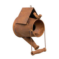 VOGELHAUS Gießkanne zum Aufhängen Edelrost - Braun, Metall (13/48/17cm) - DanDiBo