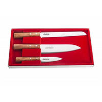MESSERSET Silber 30/10/30 cm 359222426OMC - Silberfarben, Holz - Masahiro 