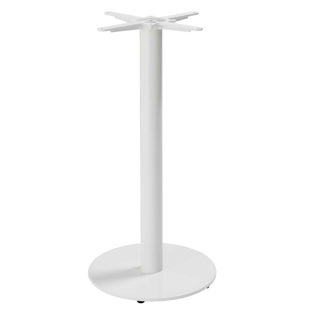 TISCHBEIN, Weiß - Weiß, Metall (45/108/45cm) - Oviala