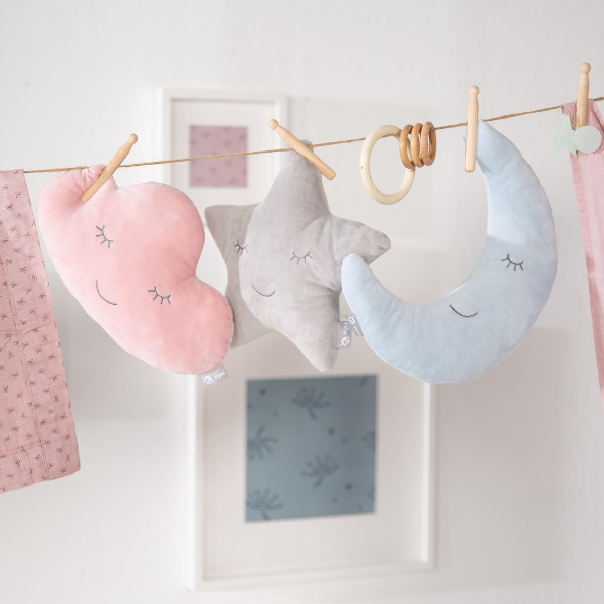 KINDERSESSEL klein 3-tlg. rosa - Rosa, Holzwerkstoff/Textil (70/50/48cm) - Roba