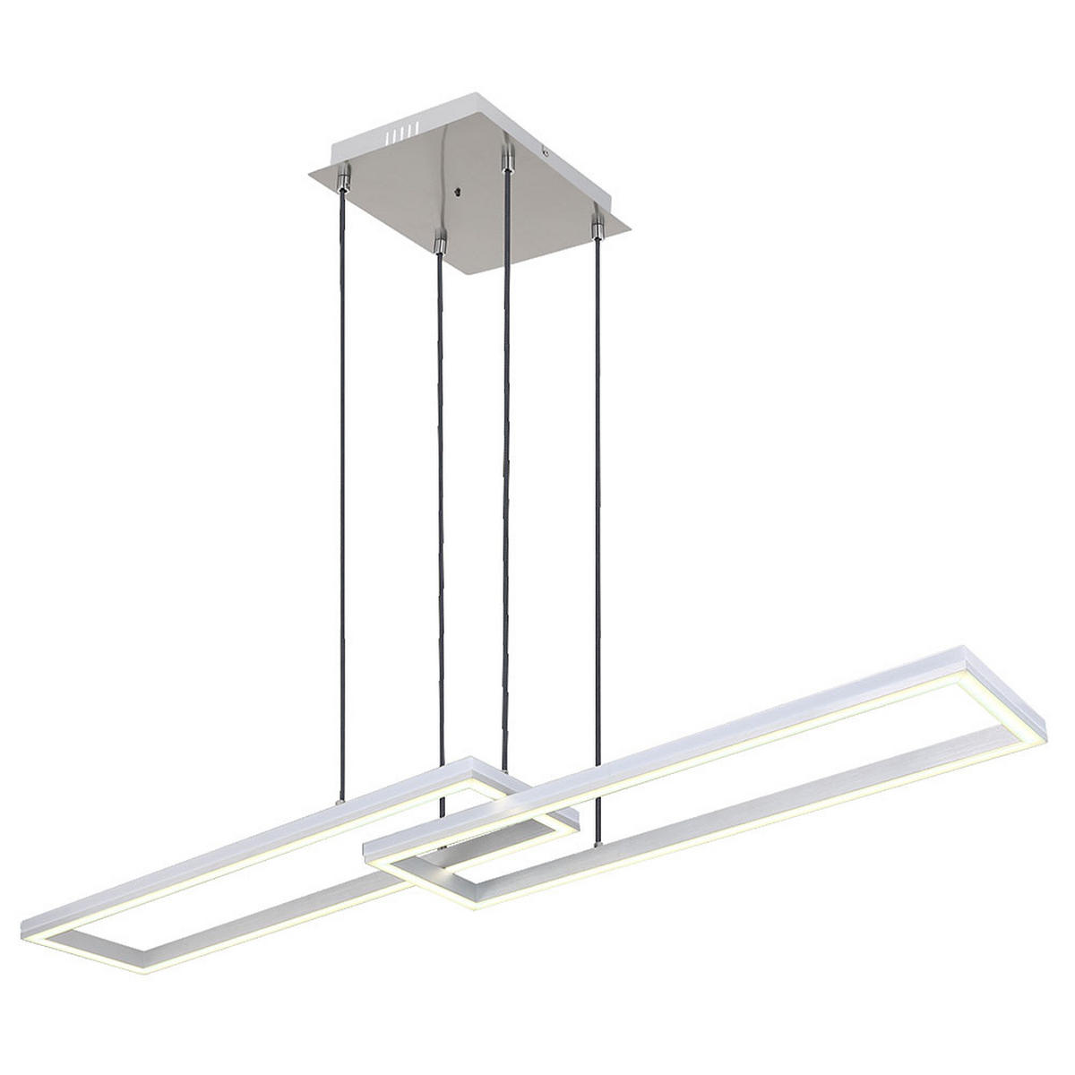 LED DECKENLEUCHTE Salmos Silber - Silberfarben, Metall (119.5/25.5/120cm) - Globo Lighting
