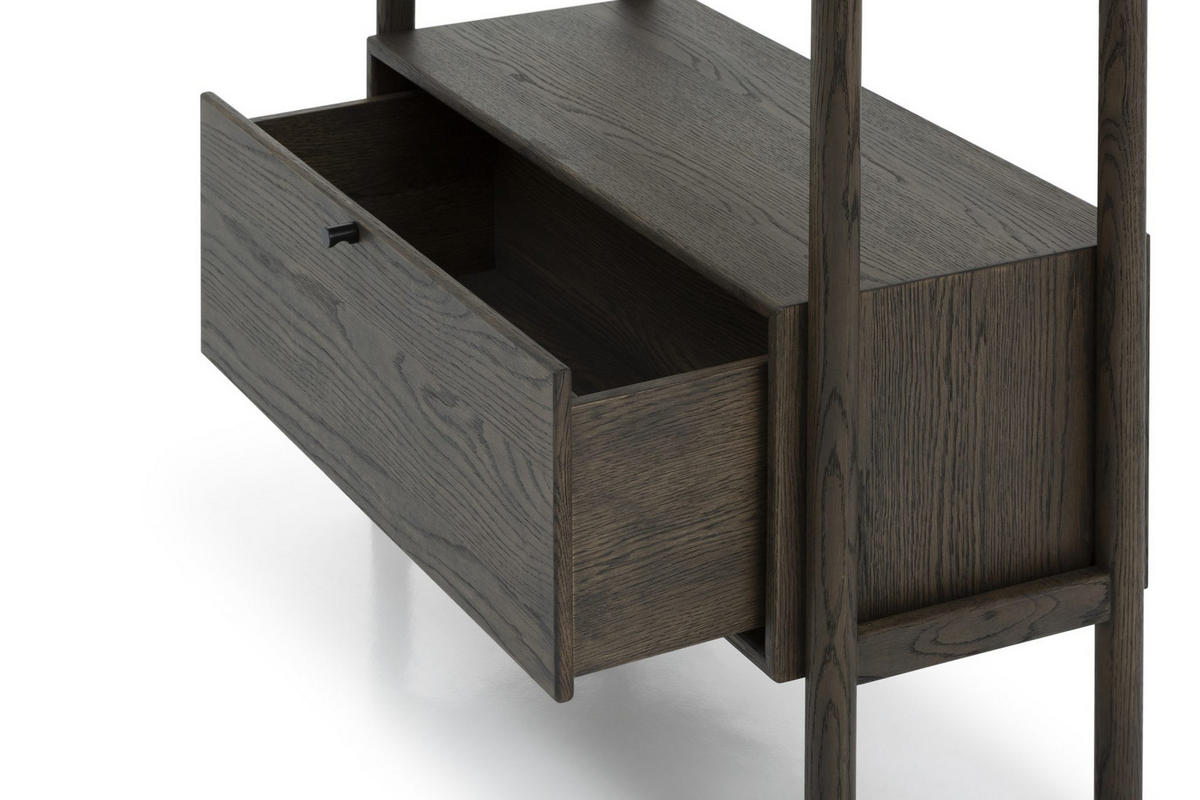 BÜCHERREGAL Franz, Braune Massiveiche - Braun, Holz (33/185/80cm) - WOODEK