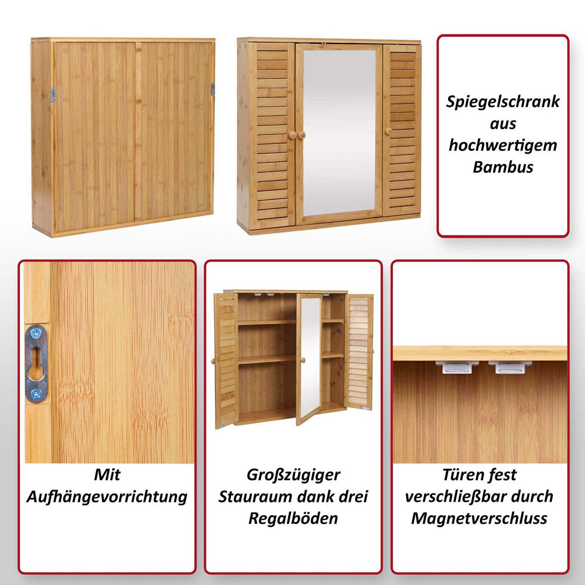 SPIEGELSCHRANK Braun - Braun, Glas (60/60/15cm) - MCW