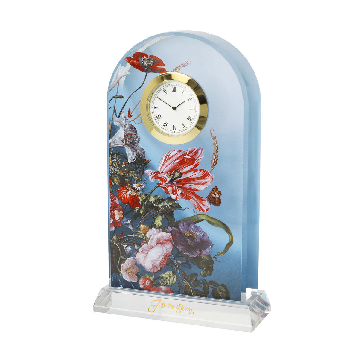 TISCHUHR De Heem - Sommerblumen, Glas, Bunt, 18.5 cm - Multicolor, Glas (4.5/18.5/11cm) - Goebel