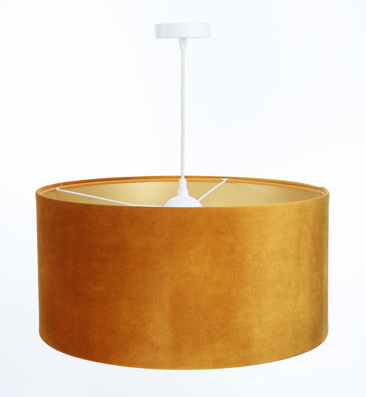 HÄNGELEUCHTE Gelb 60/30 cm - Gelb/Goldfarben, Kunststoff (60/0.8/30cm) - ONZENO