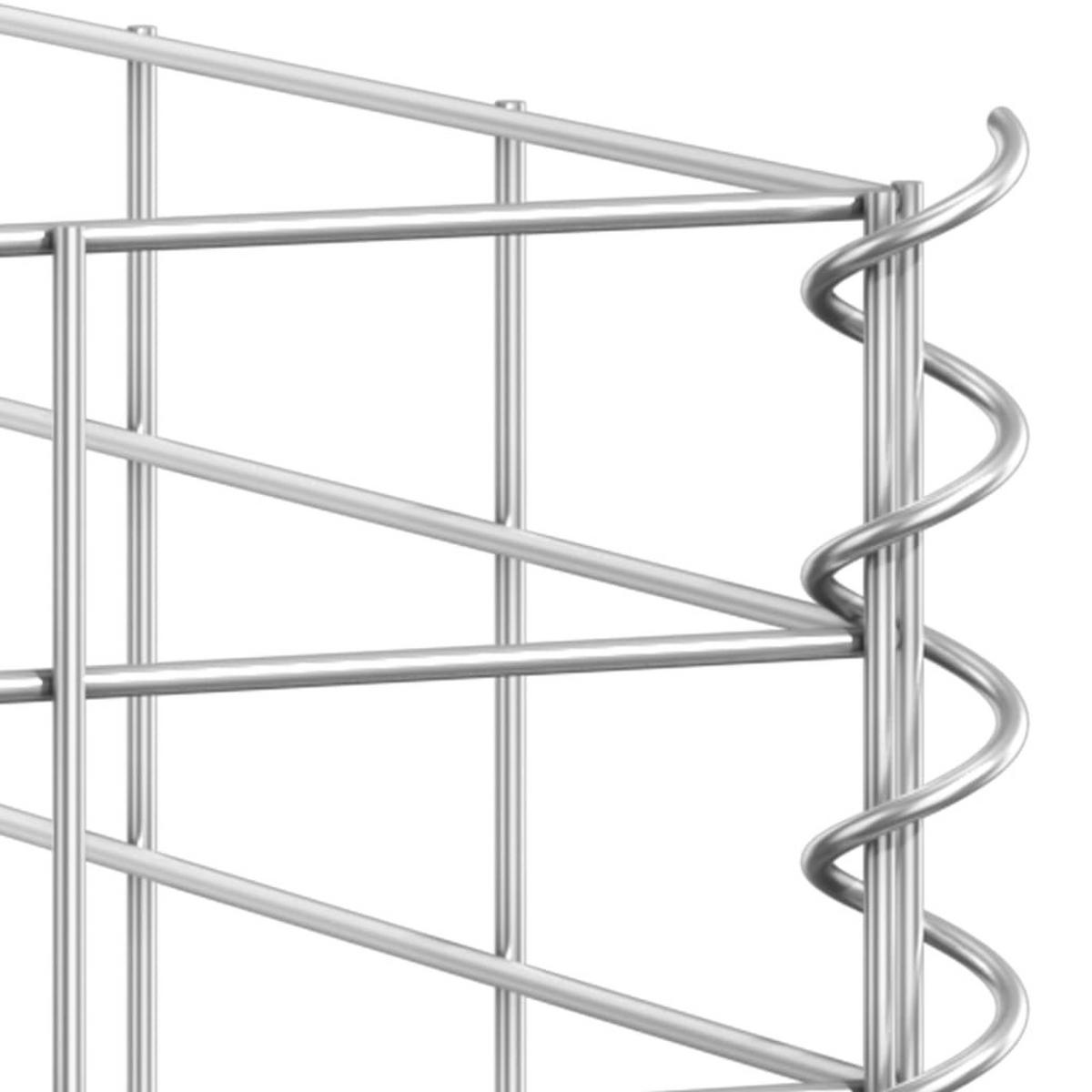 GABIONEN-HOCHBEETE 4 Stk. 30x30x50/100/150/200 cm Eisen - Silberfarben, Metall (30/200/30cm) - furnicato