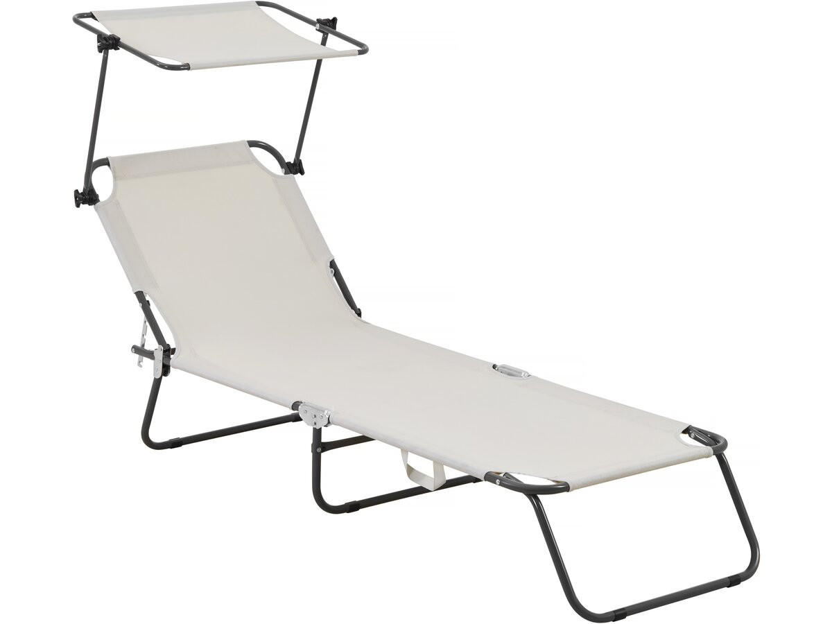 SONNENLIEGE lazy beige - Beige, Metall (54/73/180cm) - Habitat Garten