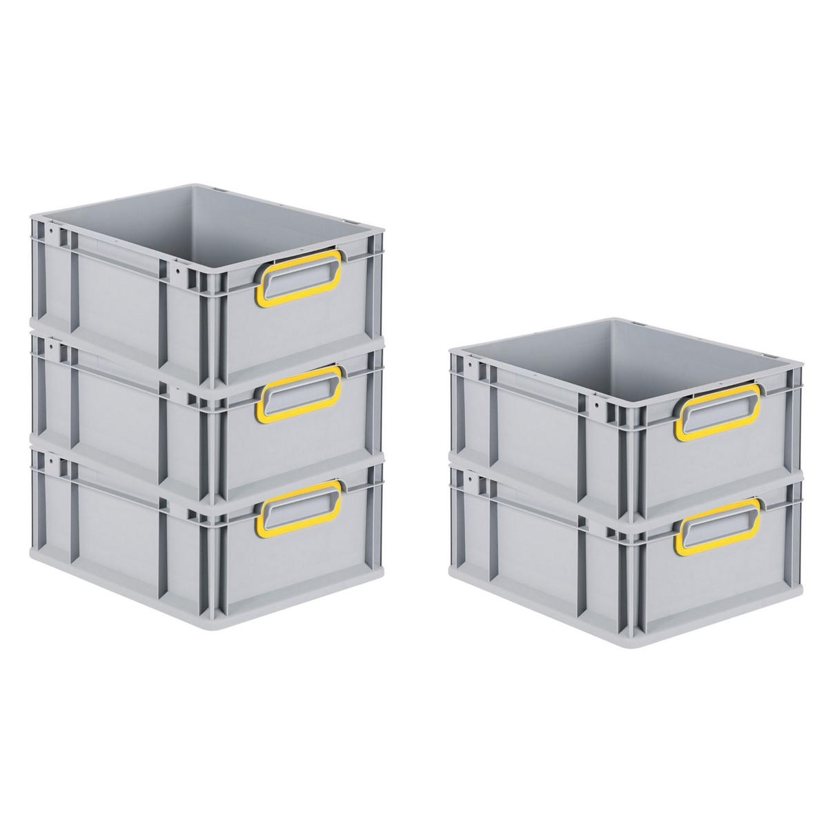 EUROBOX Nextgen Color 17x30x40cm 16 Liter Griffe Gelb Geschlossen - Gelb, Kunststoff (30/17/40cm) - PROREGAL