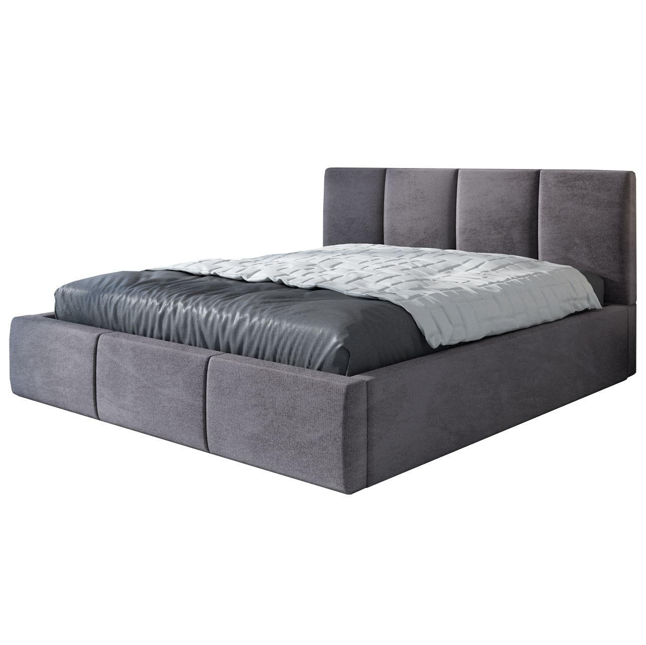 POLSTERBETT ORINO 140x200 Grau - Grau, Textil (140/200cm) - A&J MöbelLand