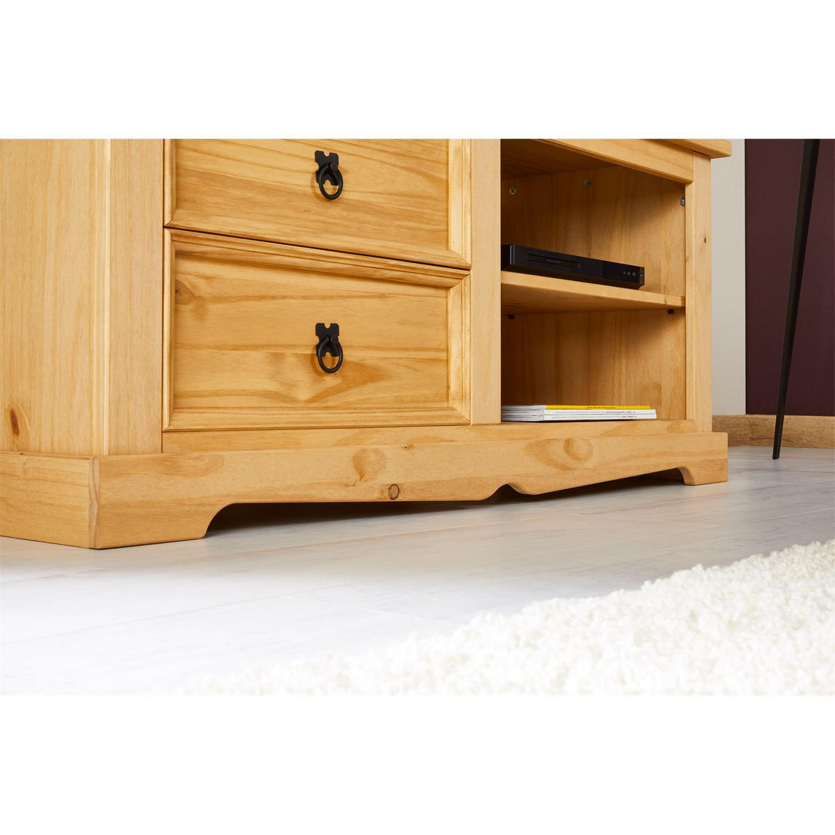 LOWBOARD TEQUILA - Naturfarben, Holz (120/55/45cm) - IDIMEX